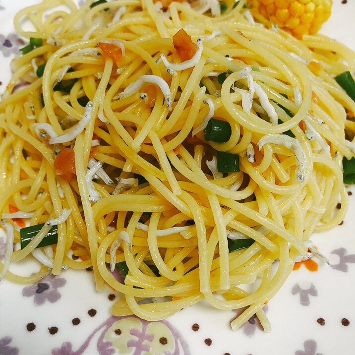 梅としらすの和風パスタ